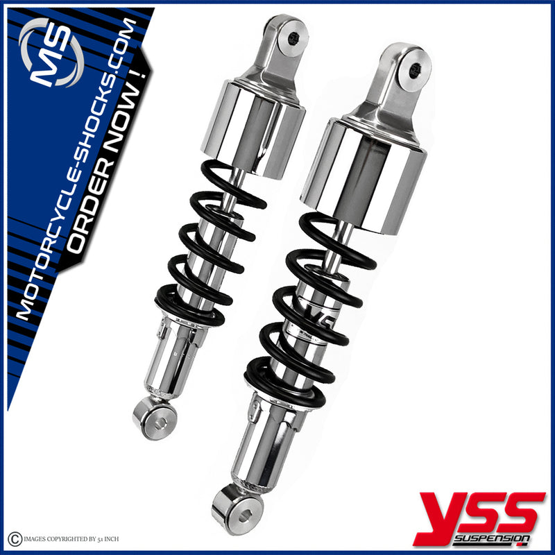 BMW R 75/7 76-79 YSS shock absorbers RD222-320P-05_CHR-BLK-C060 > 10MM SHORTER