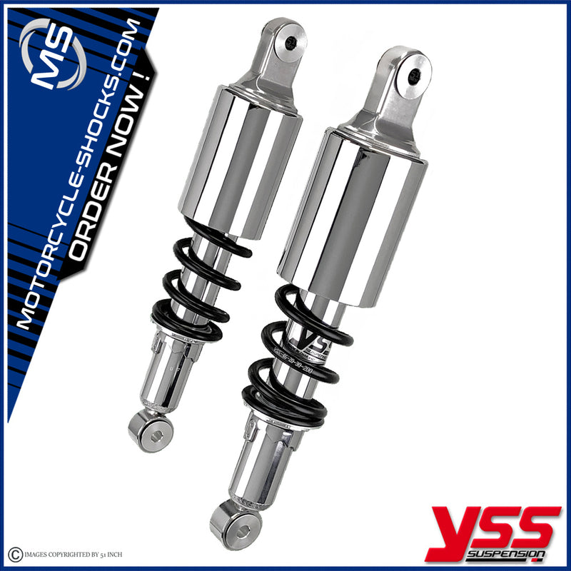 BMW R 75/6 74-75 YSS shock absorbers RD222-320P-05_CHR-BLK-C100 > 10MM SHORTER