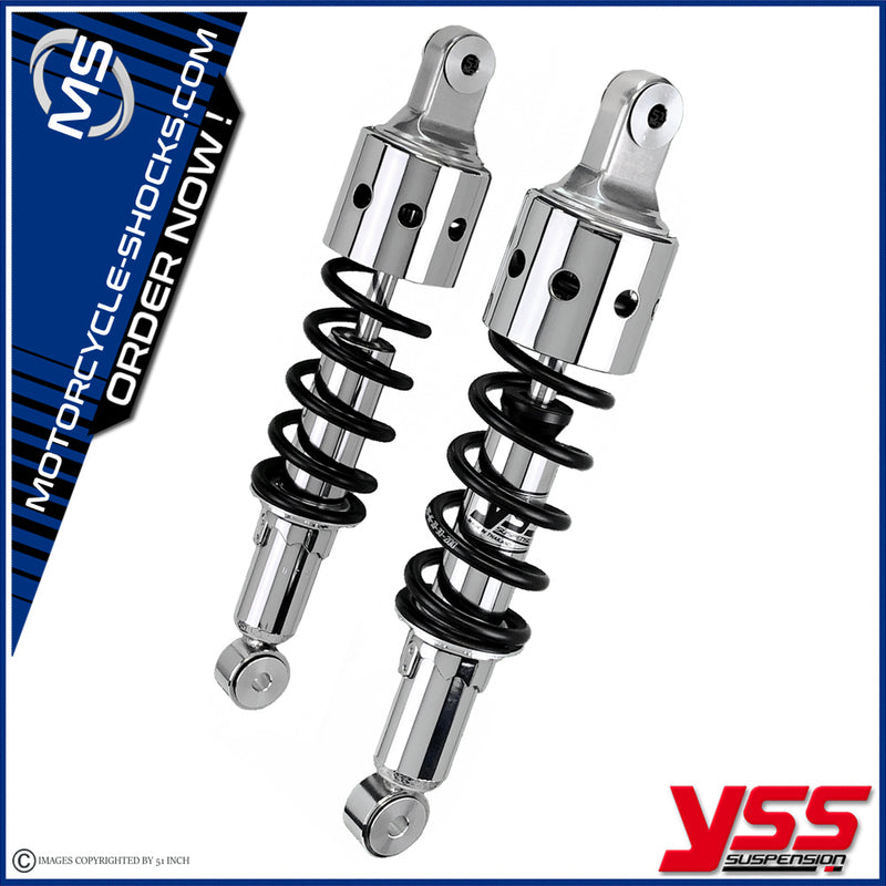 Harley Davidson XLH 883 Sportster Deluxe 89-92 YSS shock absorbers RD222-330P-47_CHR-BLK-C60P
