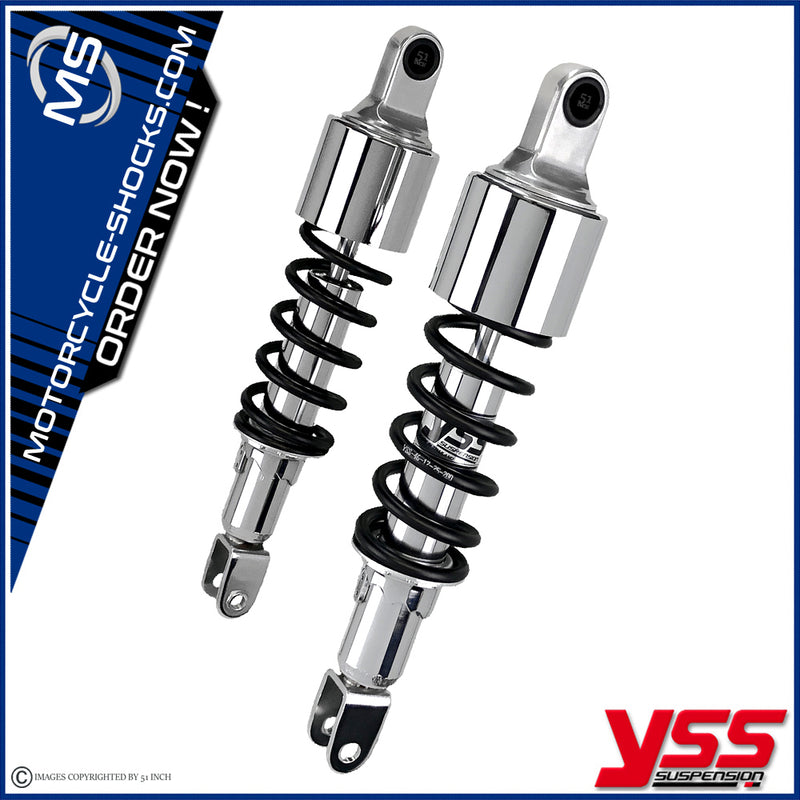 Honda CB 350 68-73 YSS shock absorbers RD222-320P-29_CHR-BLK-C060