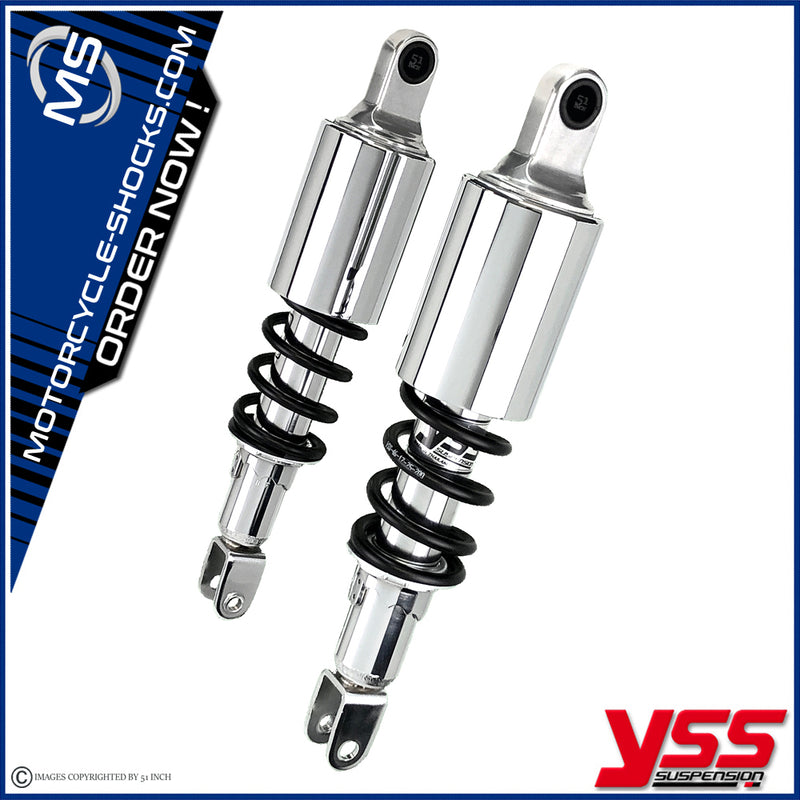 Honda CB 250 71-77 YSS shock absorbers RD222-310P-16_CHR-BLK-C100