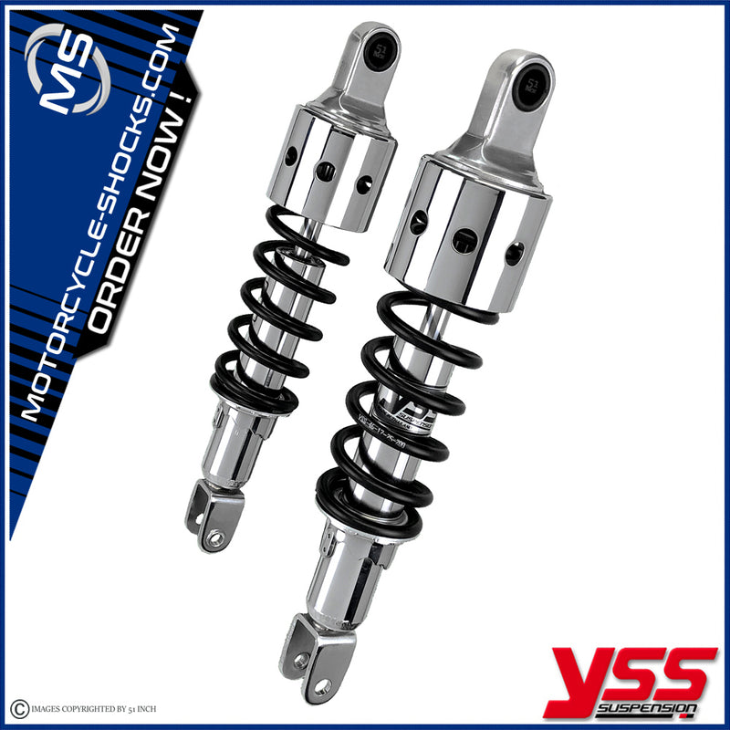 Honda CB 350 68-73 YSS shock absorbers RD222-320P-29_CHR-BLK-C60P
